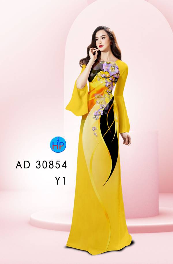 Vải Áo Dài Hoa Lan AD 30854 15